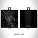 Rendered View of Boerne Texas Map Engraving on 6oz Stainless Steel Flask in Black