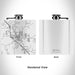 Rendered View of Boerne Texas Map Engraving on 6oz Stainless Steel Flask in White