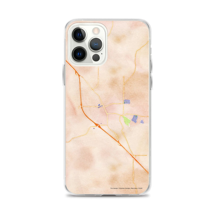 Custom Boerne Texas Map iPhone 12 Pro Max Phone Case in Watercolor