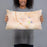 Person holding 20x12 Custom Boerne Texas Map Throw Pillow in Watercolor