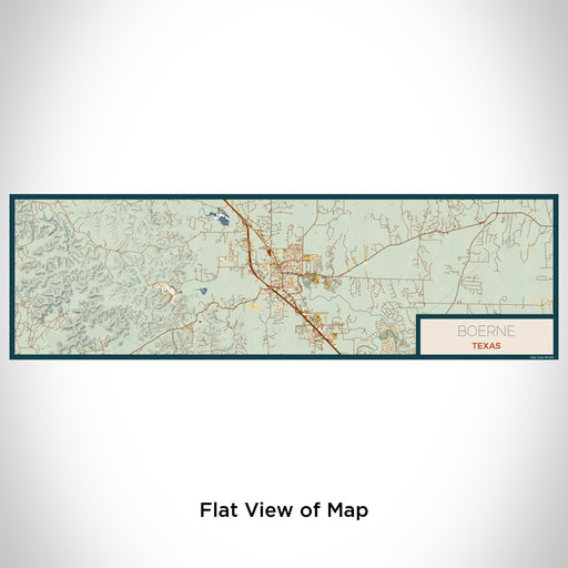 Flat View of Map Custom Boerne Texas Map Enamel Mug in Woodblock