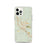 Custom Boerne Texas Map iPhone 12 Pro Phone Case in Woodblock