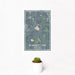 12x18 Bohners Lake Wisconsin Map Print Portrait Orientation in Afternoon Style With Small Cactus Plant in White Planter