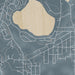 Bohners Lake Wisconsin Map Print in Afternoon Style Zoomed In Close Up Showing Details