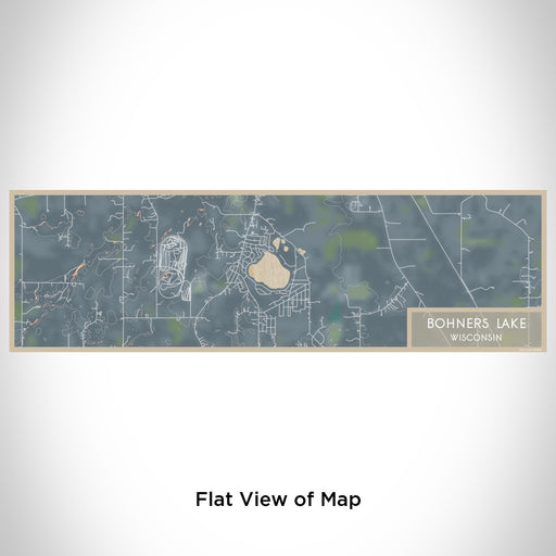 Flat View of Map Custom Bohners Lake Wisconsin Map Enamel Mug in Afternoon