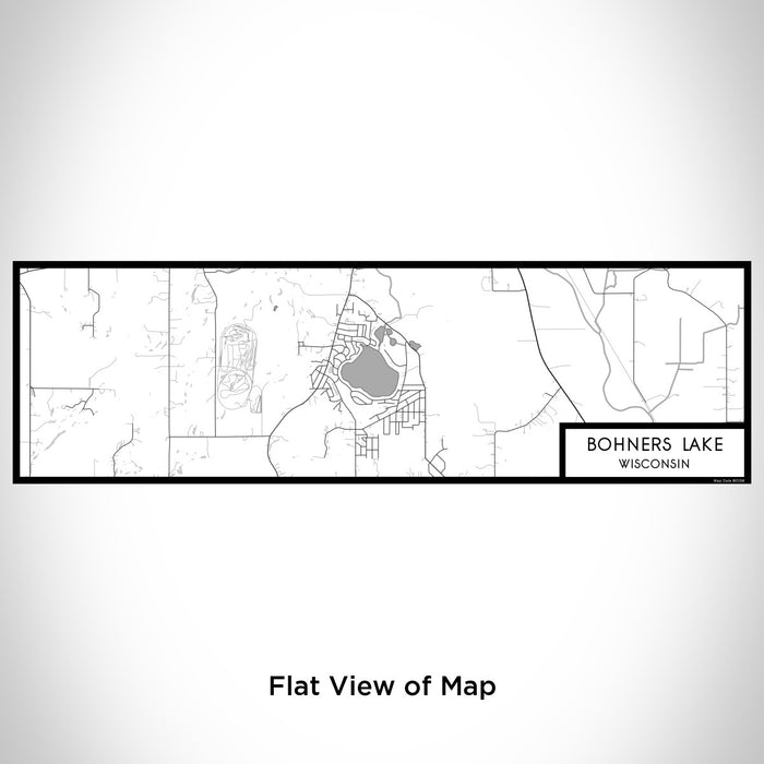 Flat View of Map Custom Bohners Lake Wisconsin Map Enamel Mug in Classic