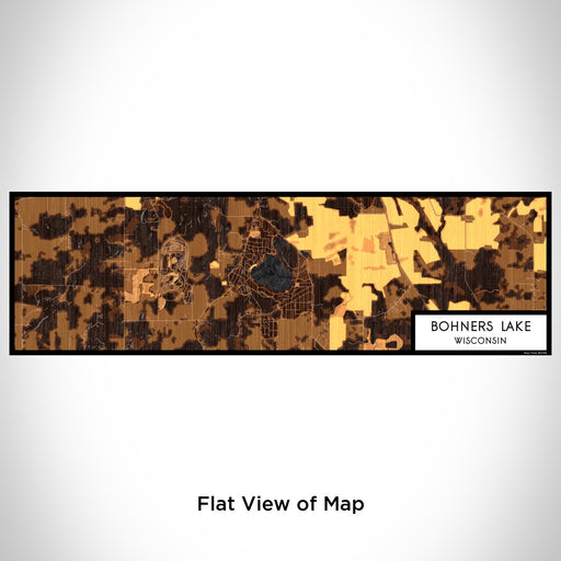 Flat View of Map Custom Bohners Lake Wisconsin Map Enamel Mug in Ember