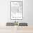 24x36 Boise Idaho Map Print Portrait Orientation in Classic Style Behind 2 Chairs Table and Potted Plant