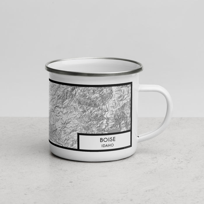 Right View Custom Boise Idaho Map Enamel Mug in Classic