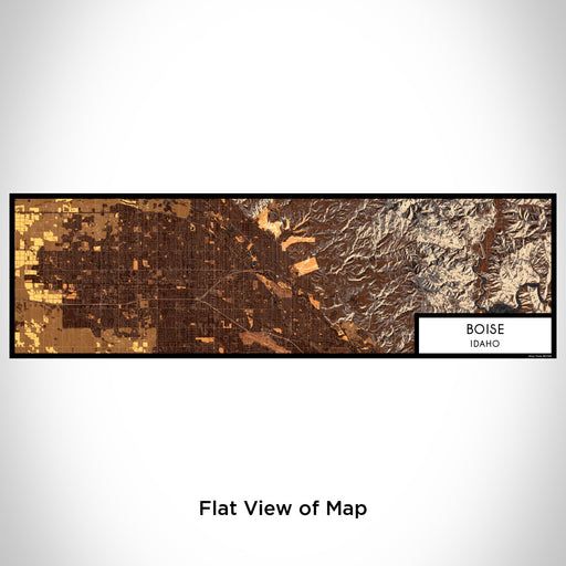 Flat View of Map Custom Boise Idaho Map Enamel Mug in Ember