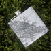 Boise Idaho Custom Engraved City Map Inscription Coordinates on 6oz Stainless Steel Flask in White