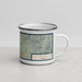 Right View Custom Boise Idaho Map Enamel Mug in Woodblock