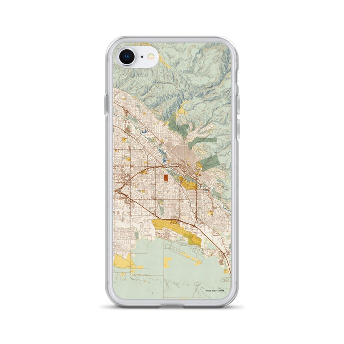 Custom Boise Idaho Map iPhone SE Phone Case in Woodblock