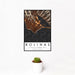 12x18 Bolinas California Map Print Portrait Orientation in Ember Style With Small Cactus Plant in White Planter