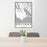 24x36 Bolinas California Map Print Portrait Orientation in Classic Style Behind 2 Chairs Table and Potted Plant