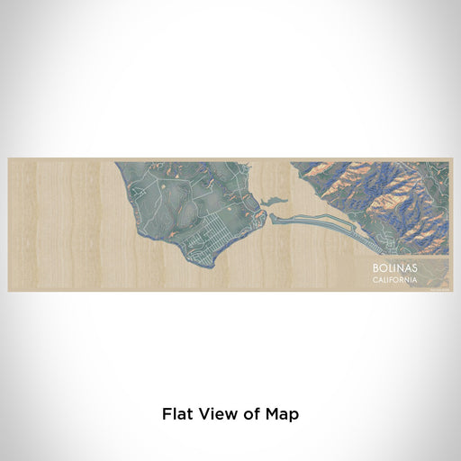 Flat View of Map Custom Bolinas California Map Enamel Mug in Afternoon