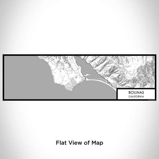 Flat View of Map Custom Bolinas California Map Enamel Mug in Classic