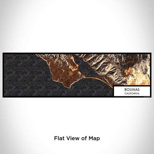 Flat View of Map Custom Bolinas California Map Enamel Mug in Ember