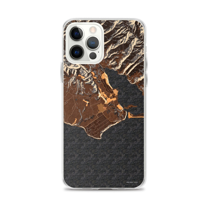 Custom iPhone 12 Pro Max Bolinas California Map Phone Case in Ember