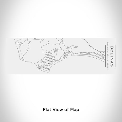 Rendered View of Bolinas California Map Engraving on 10oz Stainless Steel Insulated Cup with Sliding Lid in White