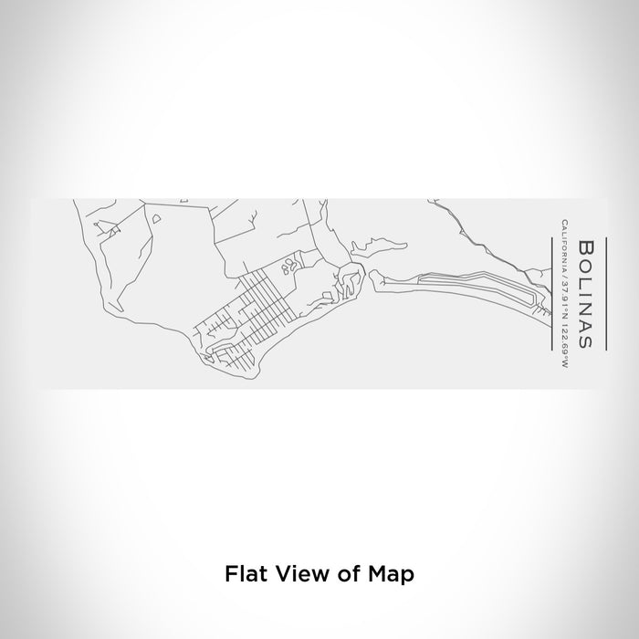 Rendered View of Bolinas California Map Engraving on 10oz Stainless Steel Insulated Cup with Sliding Lid in White