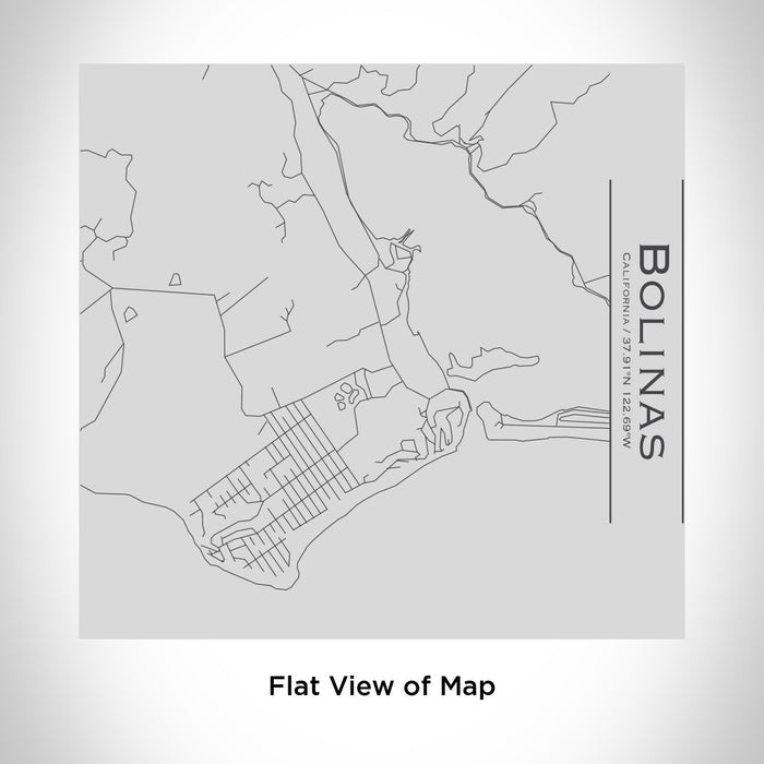 Rendered View of Bolinas California Map Engraving on 17oz Stainless Steel Insulated Tumbler