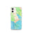 Custom iPhone 12 mini Bolinas California Map Phone Case in Watercolor