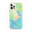 Custom iPhone 12 Pro Max Bolinas California Map Phone Case in Watercolor