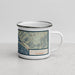 Right View Custom Bolinas California Map Enamel Mug in Woodblock