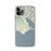 Custom iPhone 11 Pro Bolinas California Map Phone Case in Woodblock