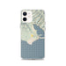 Custom iPhone 12 Bolinas California Map Phone Case in Woodblock