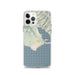 Custom iPhone 12 Pro Bolinas California Map Phone Case in Woodblock