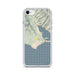 Custom iPhone SE Bolinas California Map Phone Case in Woodblock