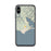 Custom iPhone X/XS Bolinas California Map Phone Case in Woodblock
