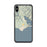 Custom iPhone XS Max Bolinas California Map Phone Case in Woodblock