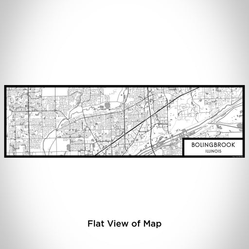 Flat View of Map Custom Bolingbrook Illinois Map Enamel Mug in Classic