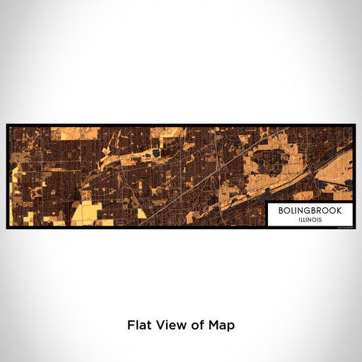 Flat View of Map Custom Bolingbrook Illinois Map Enamel Mug in Ember