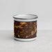 Front View Custom Bolingbrook Illinois Map Enamel Mug in Ember
