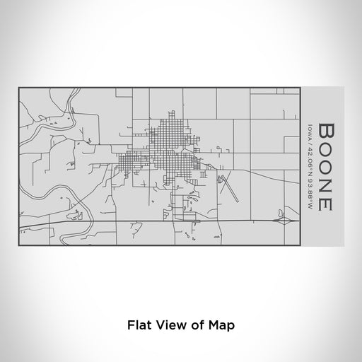 Rendered View of Boone Iowa Map Engraving on 17oz Stainless Steel Insulated Cola Bottle