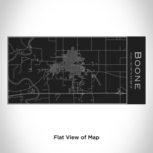 Rendered View of Boone Iowa Map Engraving on 17oz Stainless Steel Insulated Cola Bottle in Black