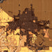 Boone Iowa Map Print in Ember Style Zoomed In Close Up Showing Details
