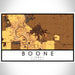 Boone Iowa Map Print Landscape Orientation in Ember Style With Shaded Background