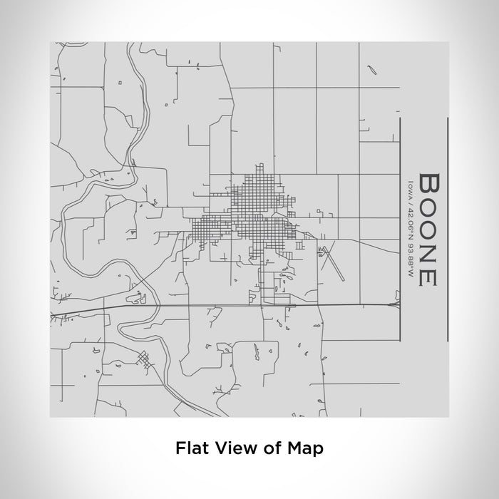 Rendered View of Boone Iowa Map Engraving on 17oz Stainless Steel Insulated Tumbler