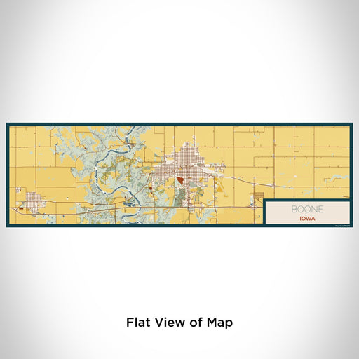 Flat View of Map Custom Boone Iowa Map Enamel Mug in Woodblock