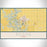 Boone Iowa Map Print Landscape Orientation in Woodblock Style With Shaded Background