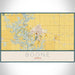 Boone Iowa Map Print Landscape Orientation in Woodblock Style With Shaded Background