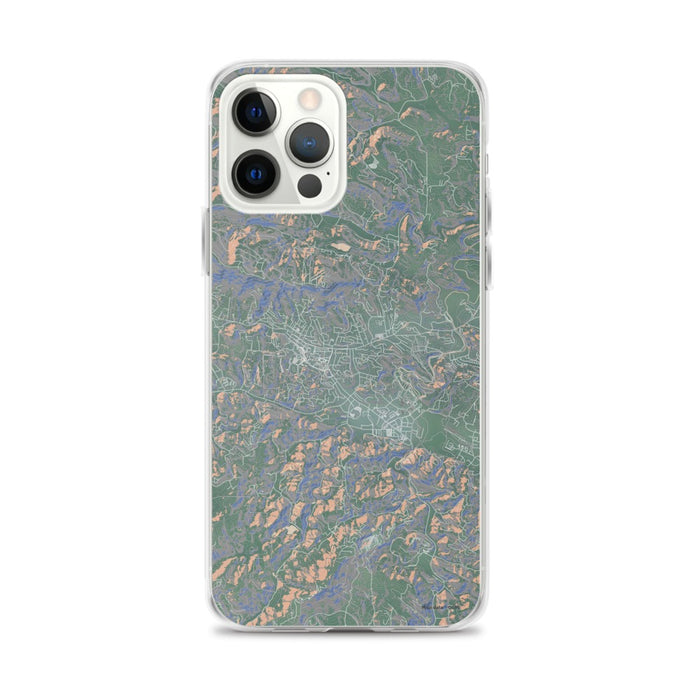 Custom iPhone 12 Pro Max Boone North Carolina Map Phone Case in Afternoon