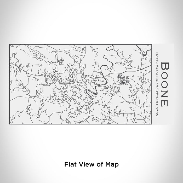 Rendered View of Boone North Carolina Map Engraving on 17oz Stainless Steel Insulated Cola Bottle in White