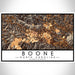 Boone North Carolina Map Print Landscape Orientation in Ember Style With Shaded Background