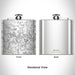 Rendered View of Boone North Carolina Map Engraving on 6oz Stainless Steel Flask